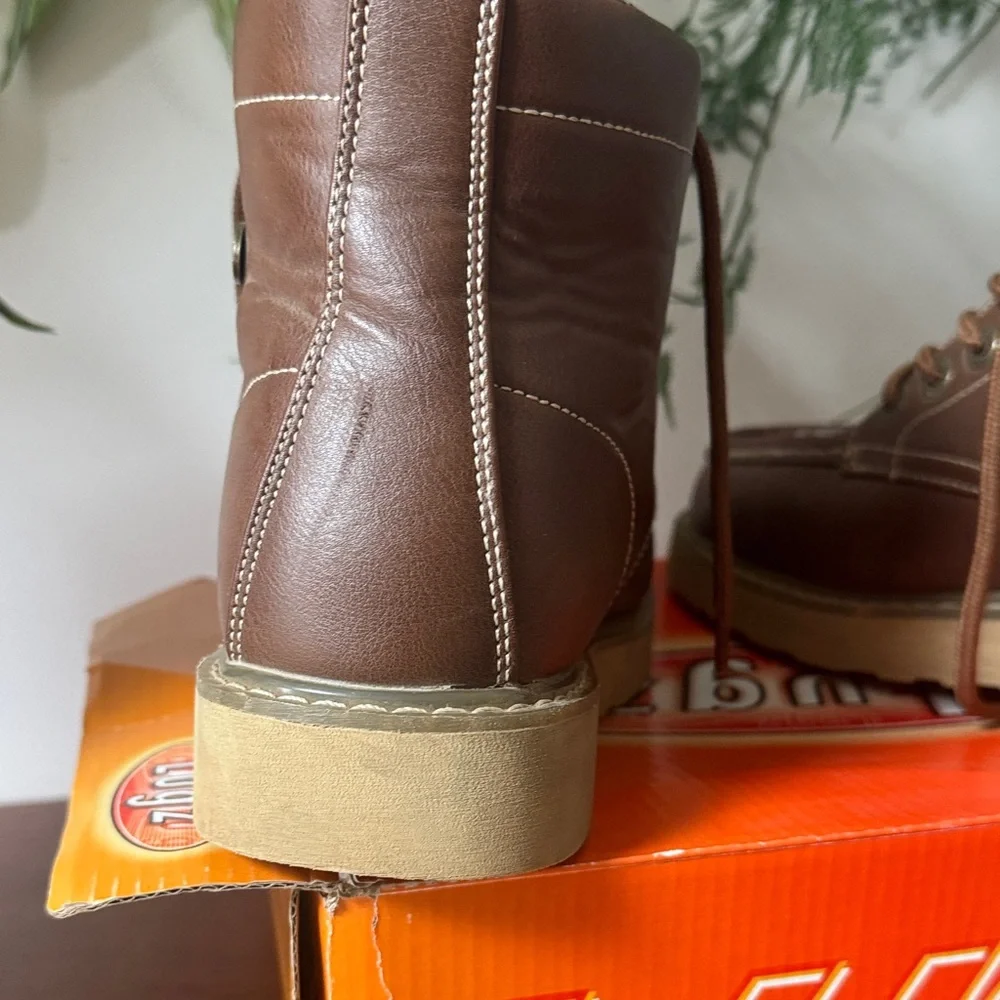 Lugz Men's Brown Leather Chukka Moc Toe Boots